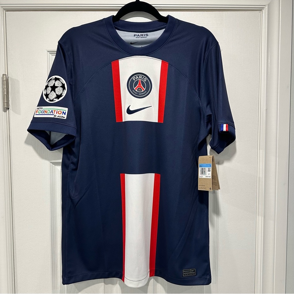 BNWT RARE PSG 2022/2023 Home Jersey, Medium, Messi 30, Authentic, Soccer